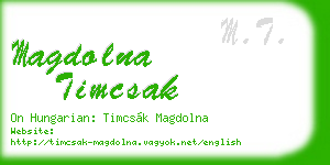 magdolna timcsak business card